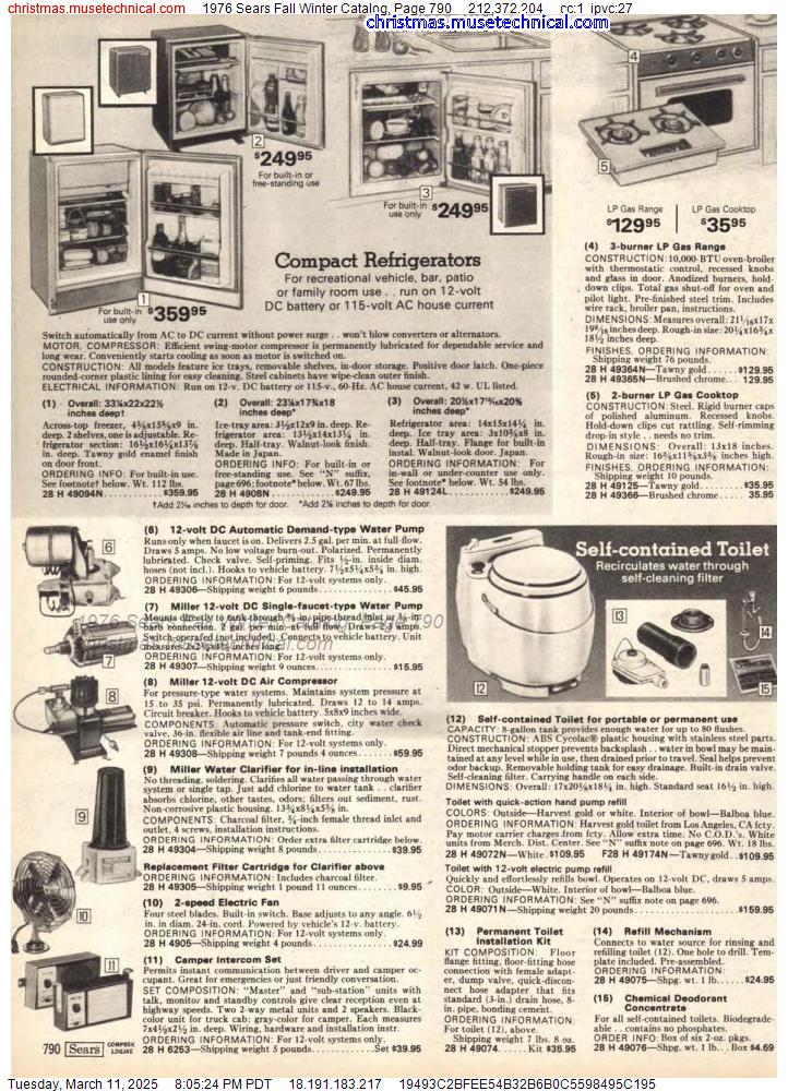 1976 Sears Fall Winter Catalog, Page 790