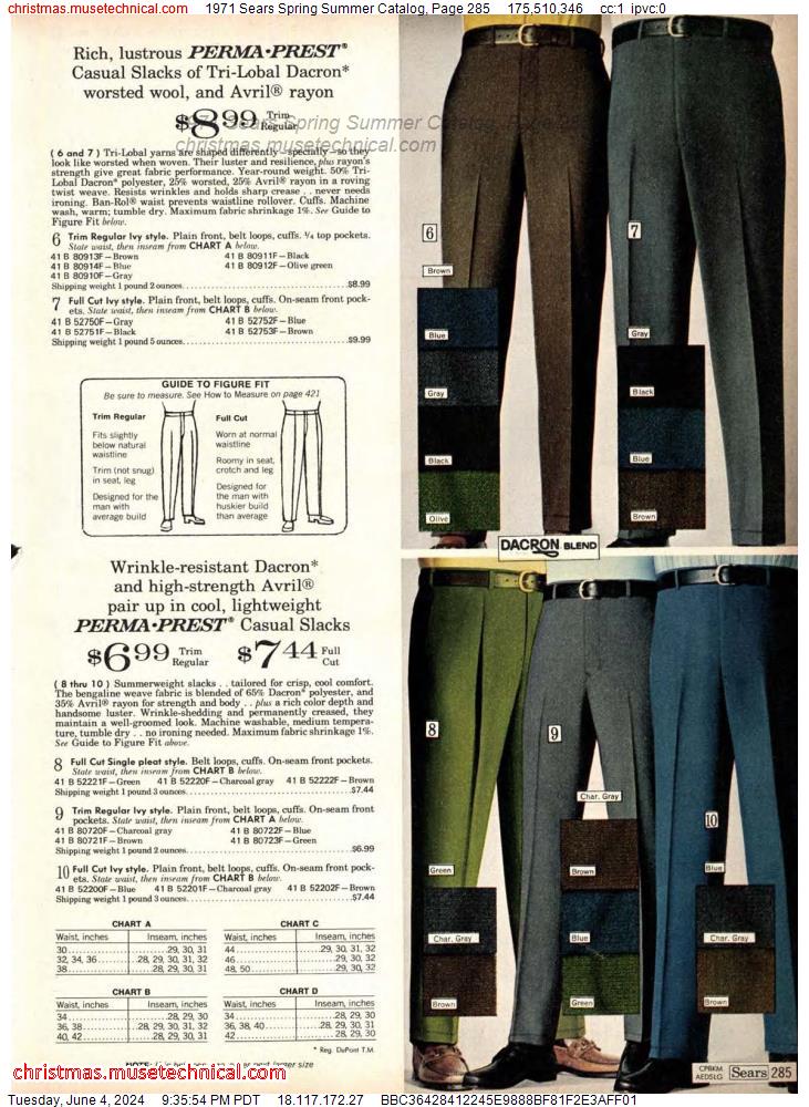 1971 Sears Spring Summer Catalog, Page 285