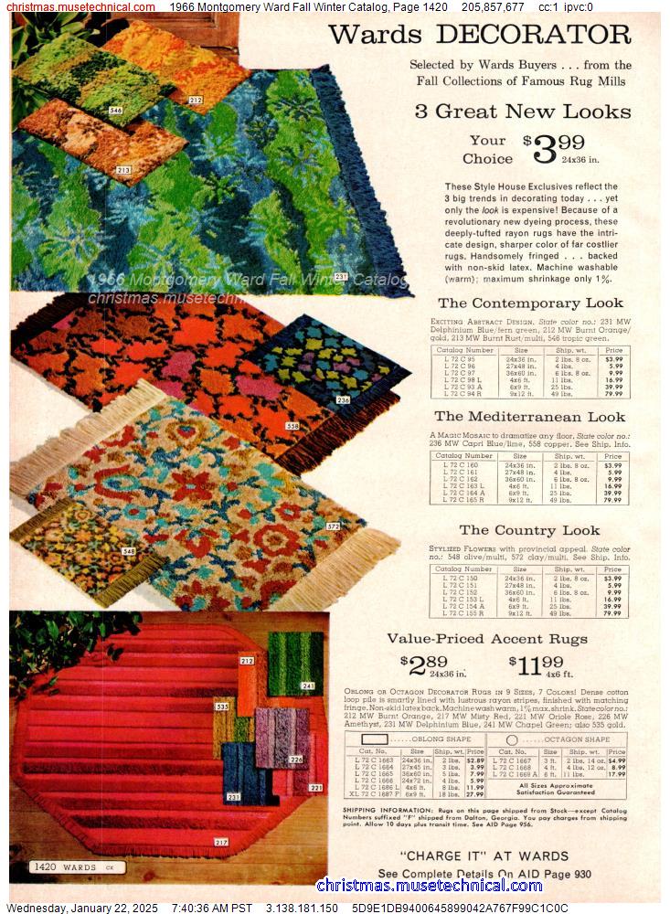 1966 Montgomery Ward Fall Winter Catalog, Page 1420