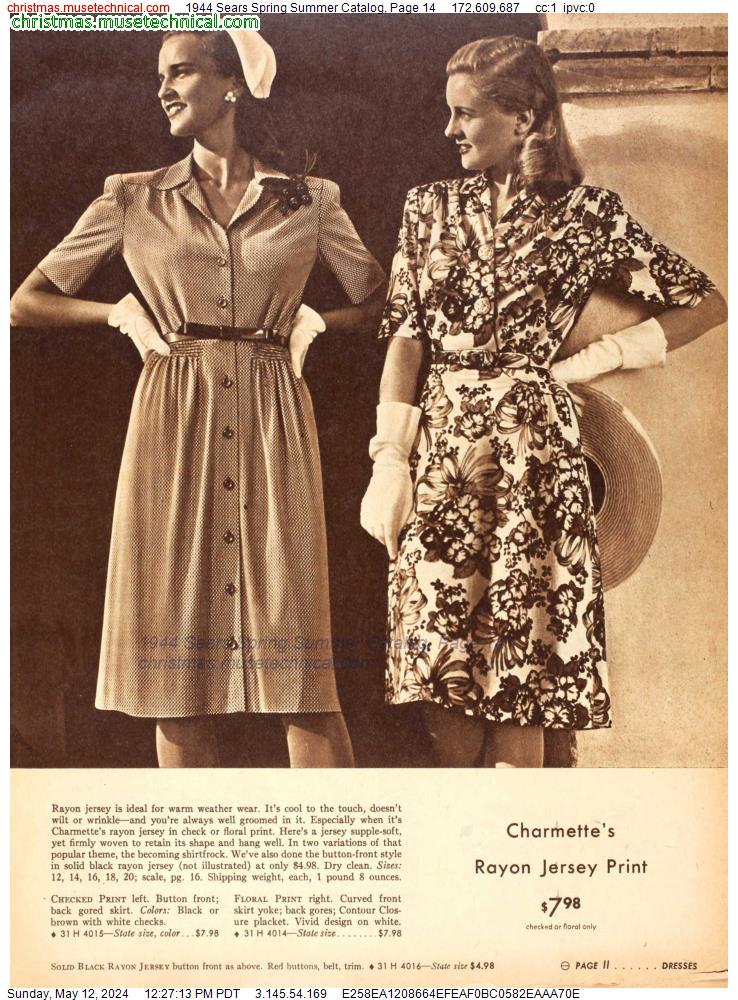 1944 Sears Spring Summer Catalog, Page 14