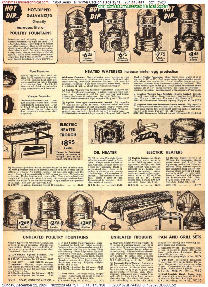 1950 Sears Fall Winter Catalog, Page 1271