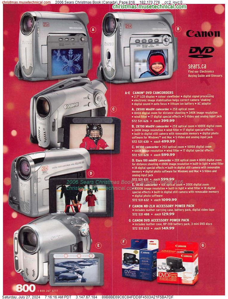 2006 Sears Christmas Book (Canada), Page 816