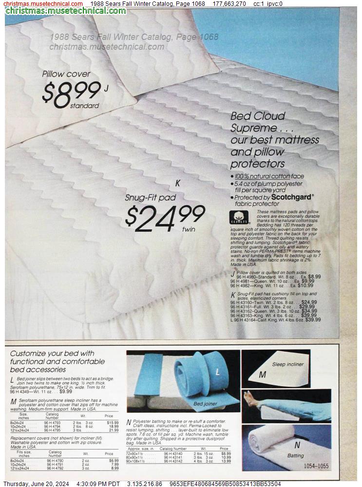 1988 Sears Fall Winter Catalog, Page 1068