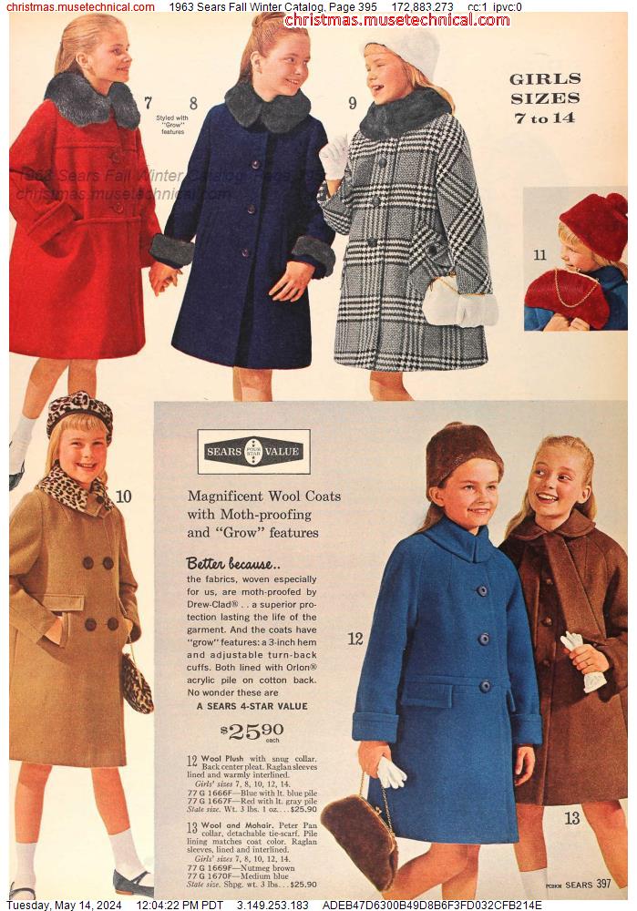 1963 Sears Fall Winter Catalog, Page 395