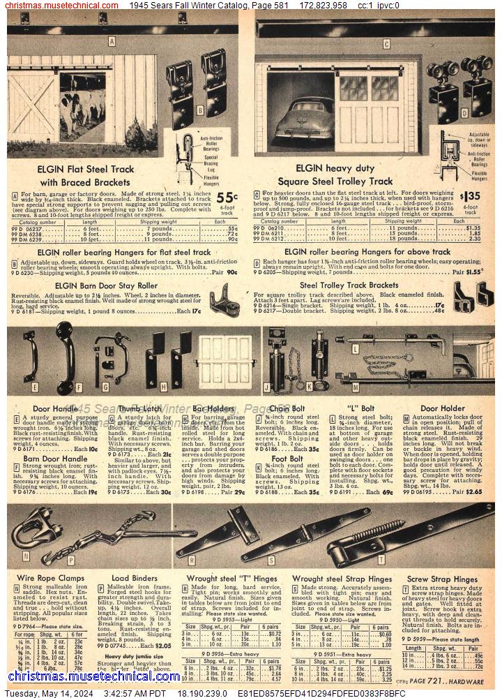 1945 Sears Fall Winter Catalog, Page 581