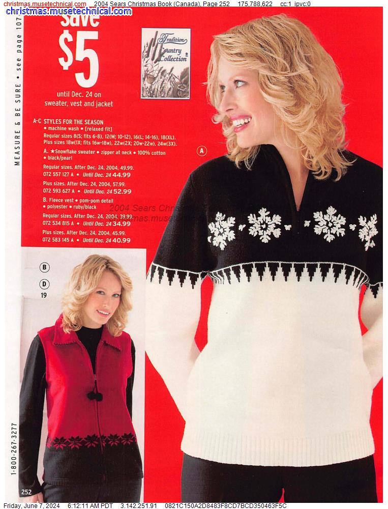2004 Sears Christmas Book (Canada), Page 252