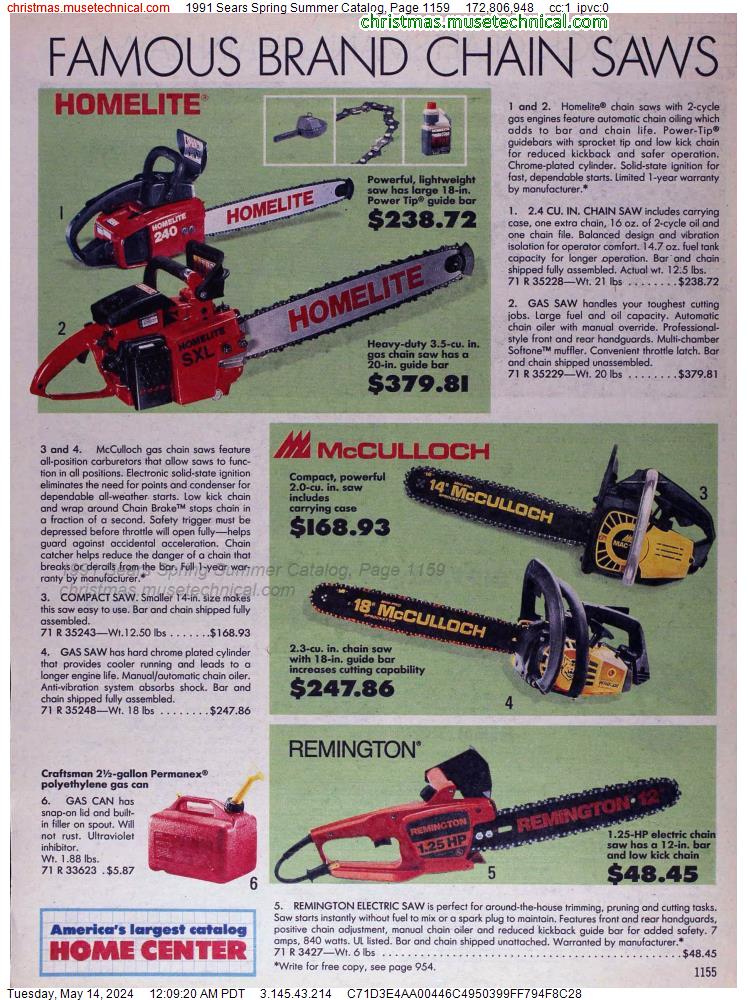 1991 Sears Spring Summer Catalog, Page 1159