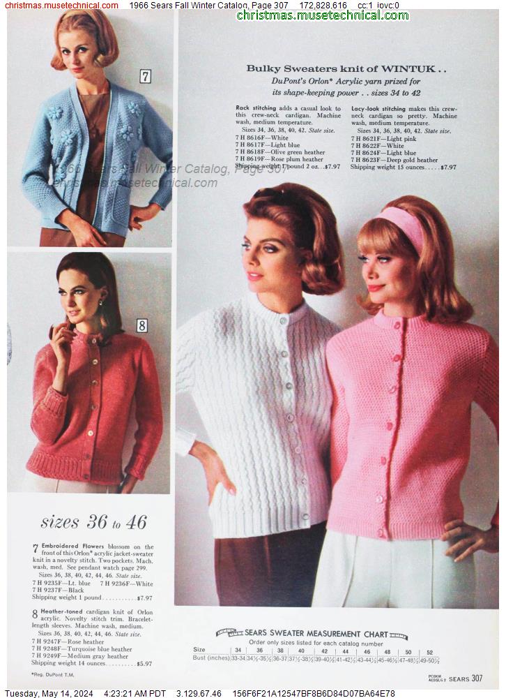 1966 Sears Fall Winter Catalog, Page 307