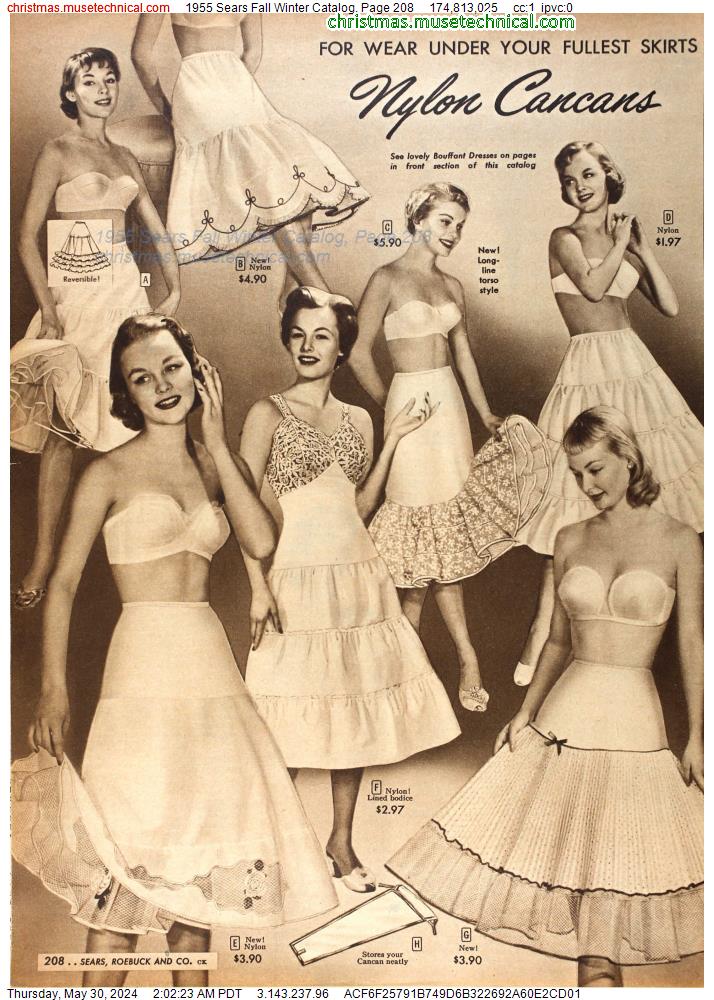 1955 Sears Fall Winter Catalog, Page 208