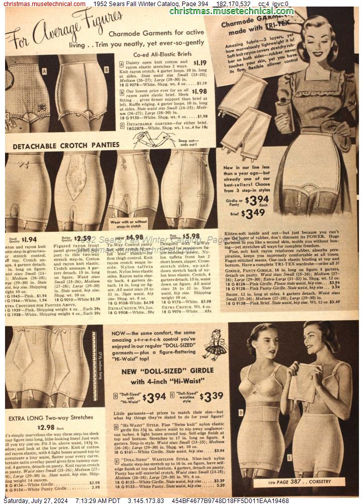 1952 Sears Fall Winter Catalog, Page 394
