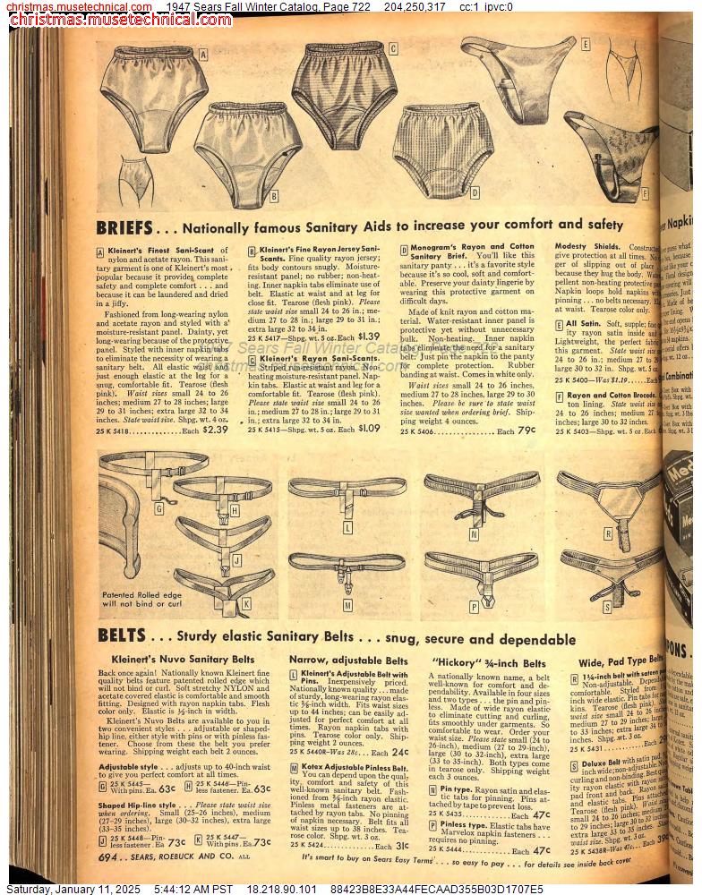 1947 Sears Fall Winter Catalog, Page 722