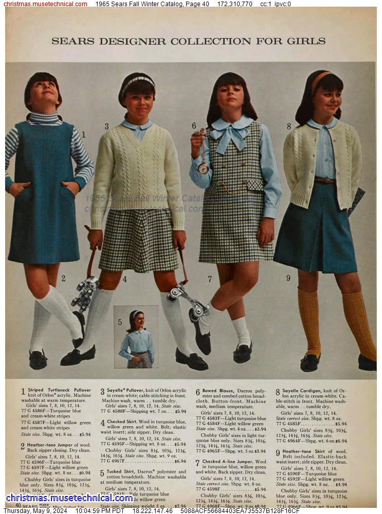1965 Sears Fall Winter Catalog, Page 40