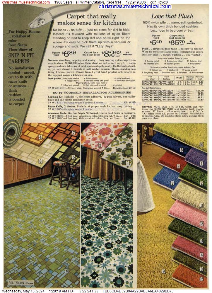 1968 Sears Fall Winter Catalog, Page 914