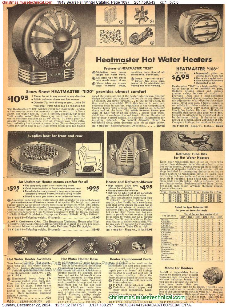 1943 Sears Fall Winter Catalog, Page 1097