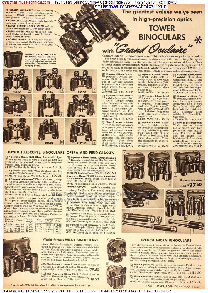1951 Sears Spring Summer Catalog, Page 775