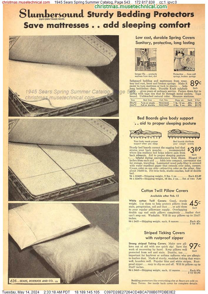 1945 Sears Spring Summer Catalog, Page 543