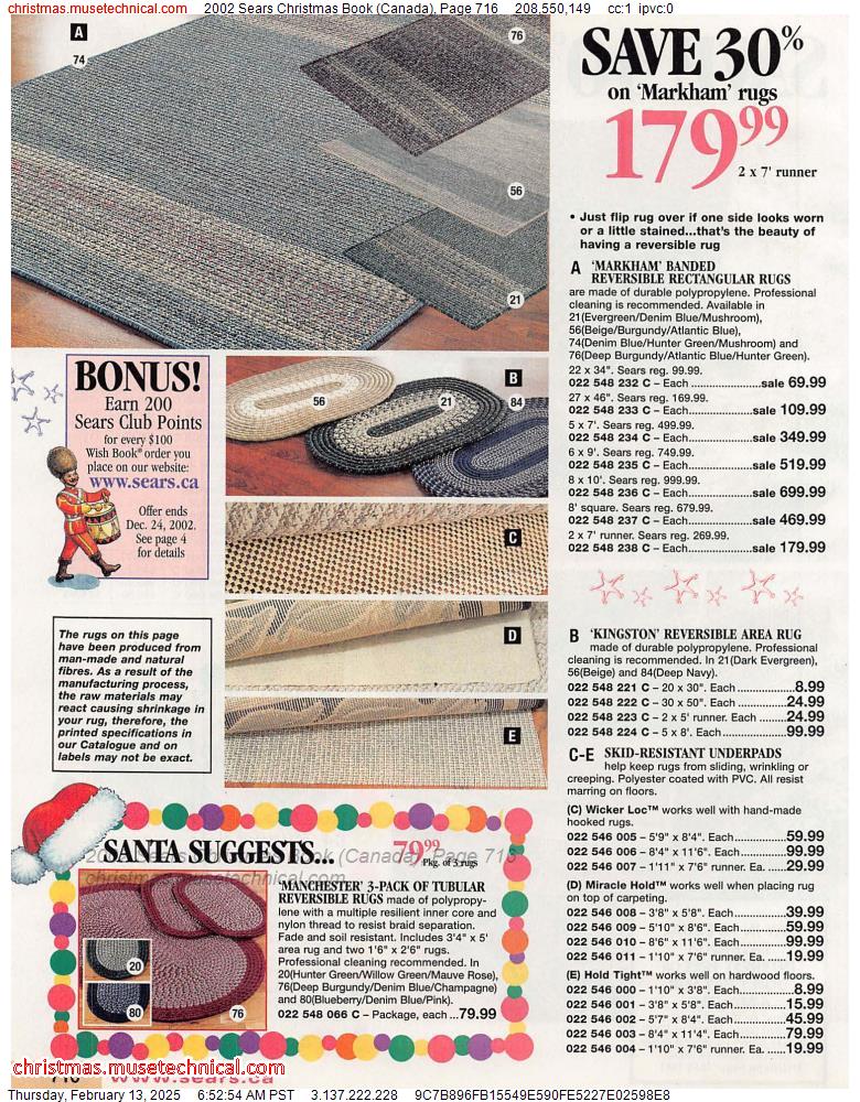 2002 Sears Christmas Book (Canada), Page 716