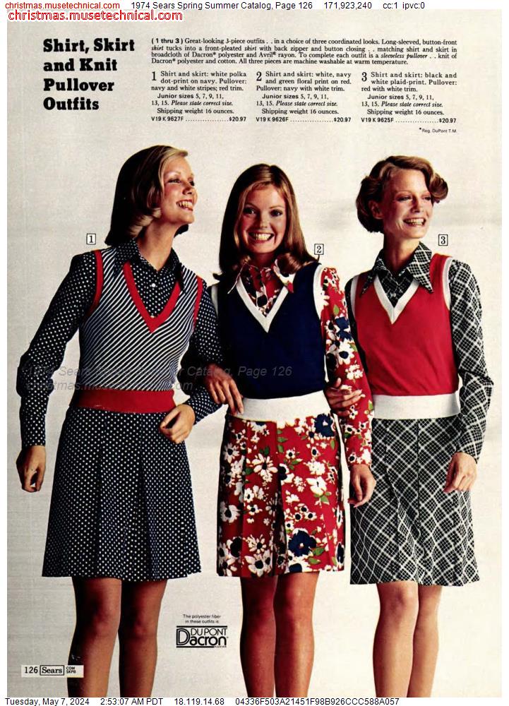 1974 Sears Spring Summer Catalog, Page 126