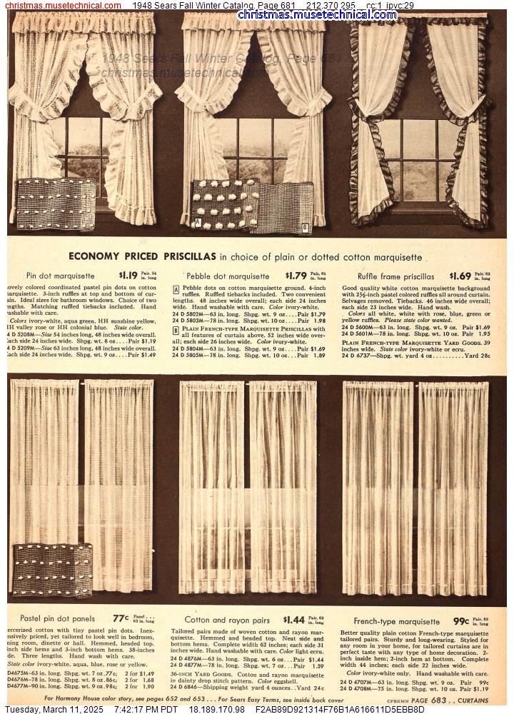 1948 Sears Fall Winter Catalog, Page 681