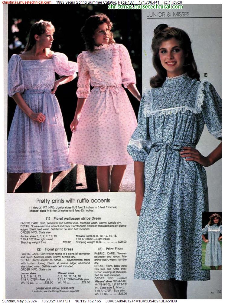 1983 Sears Spring Summer Catalog, Page 137