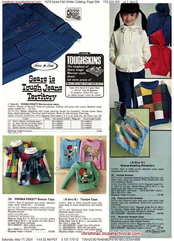1976 Sears Fall Winter Catalog, Page 299