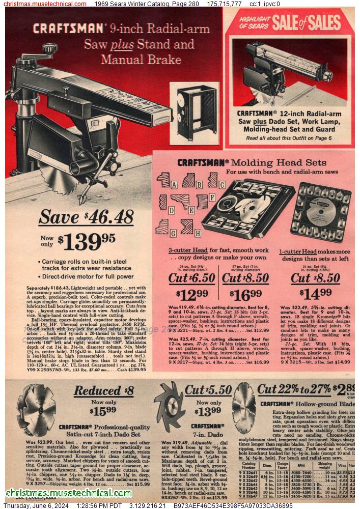 1969 Sears Winter Catalog, Page 280