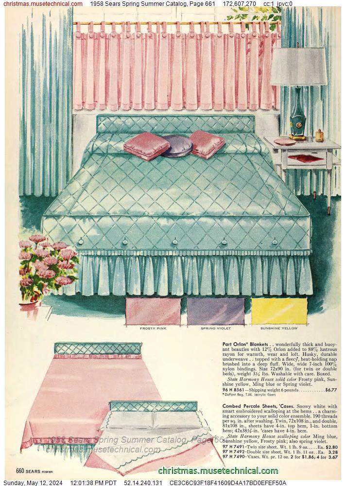 1958 Sears Spring Summer Catalog, Page 661