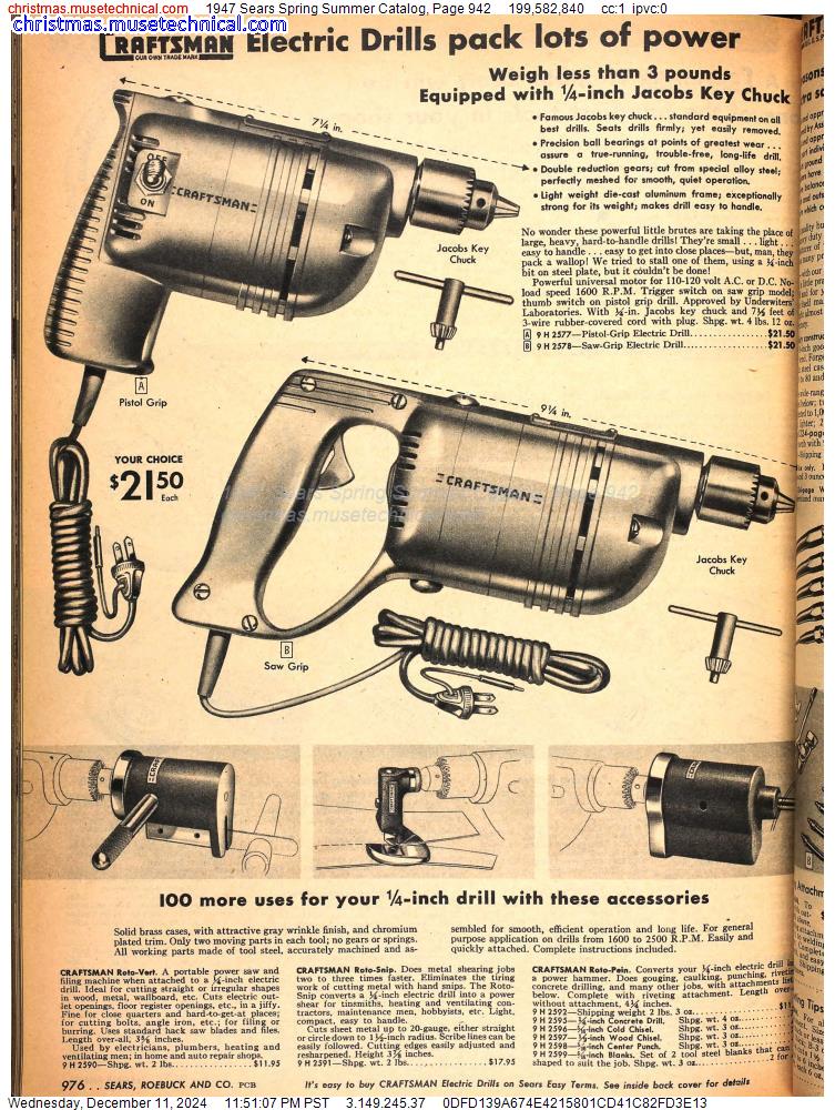 1947 Sears Spring Summer Catalog, Page 942