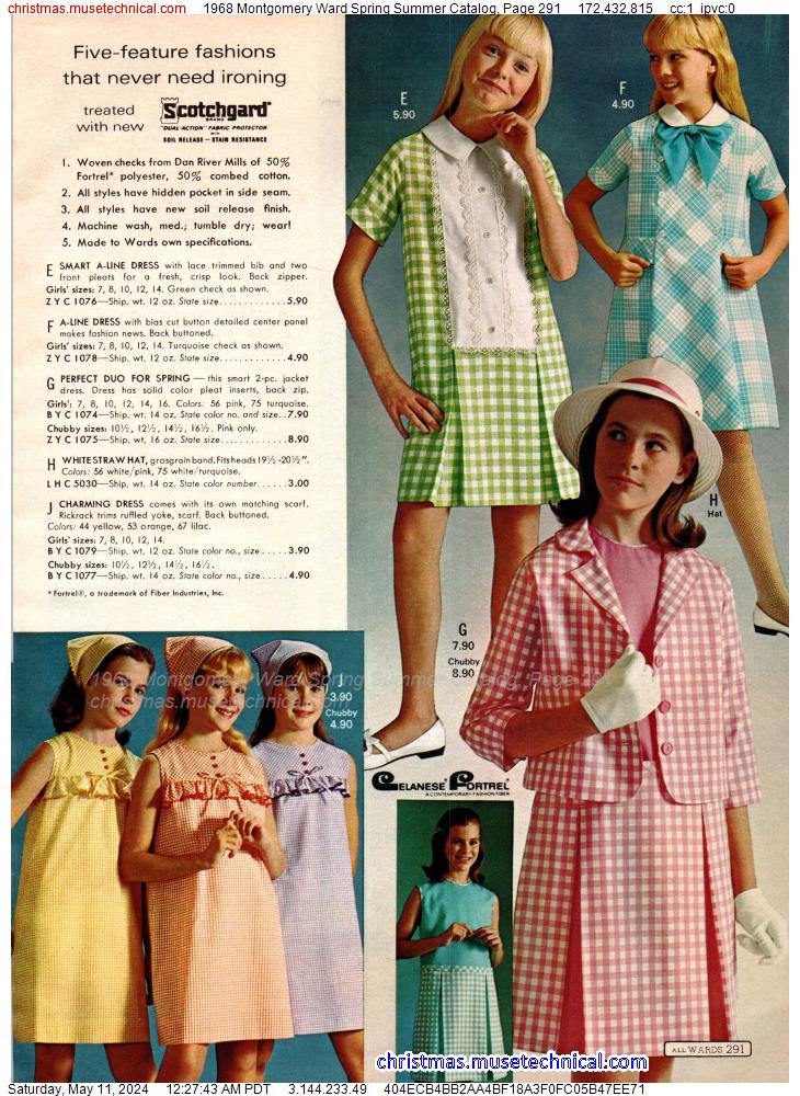 1968 Montgomery Ward Spring Summer Catalog, Page 291