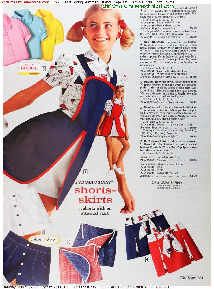 1973 Sears Spring Summer Catalog, Page 331