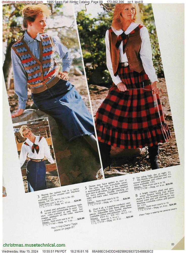 1985 Sears Fall Winter Catalog, Page 89