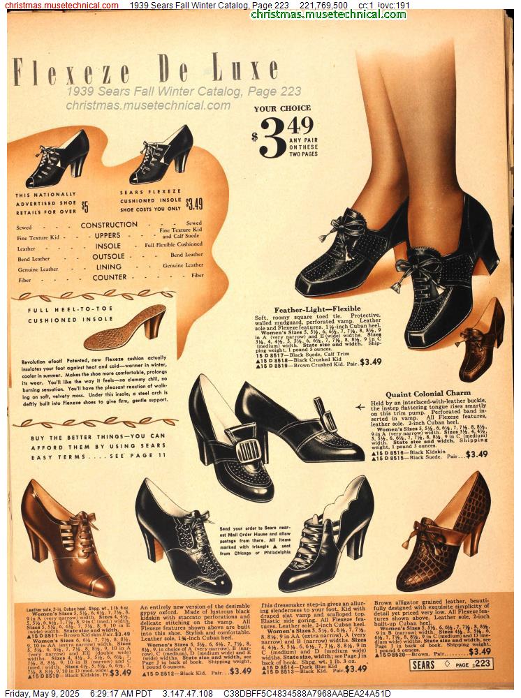 1939 Sears Fall Winter Catalog, Page 223