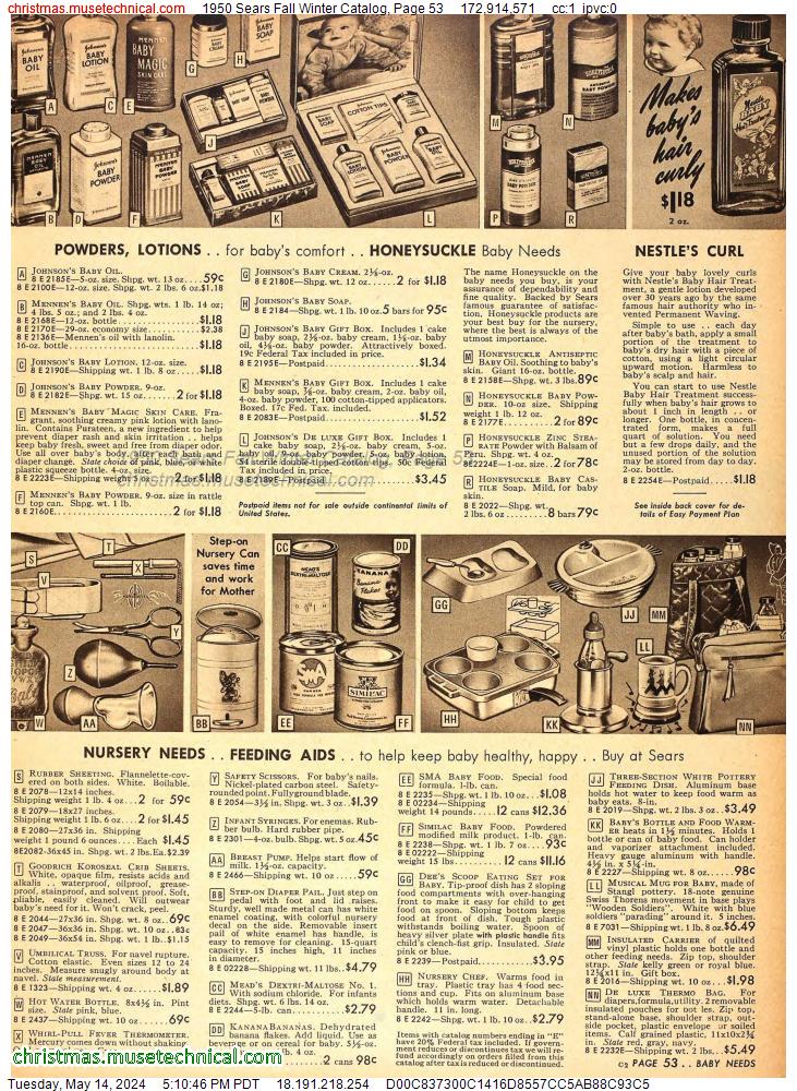 1950 Sears Fall Winter Catalog, Page 53