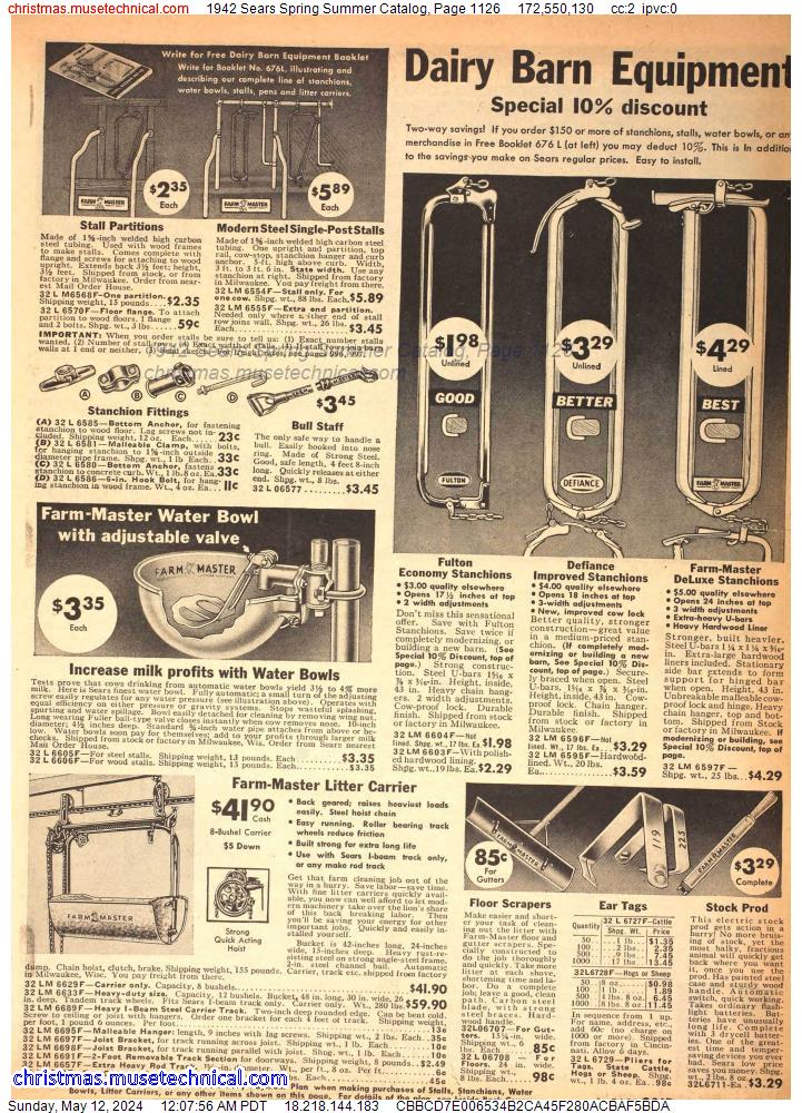 1942 Sears Spring Summer Catalog, Page 1126