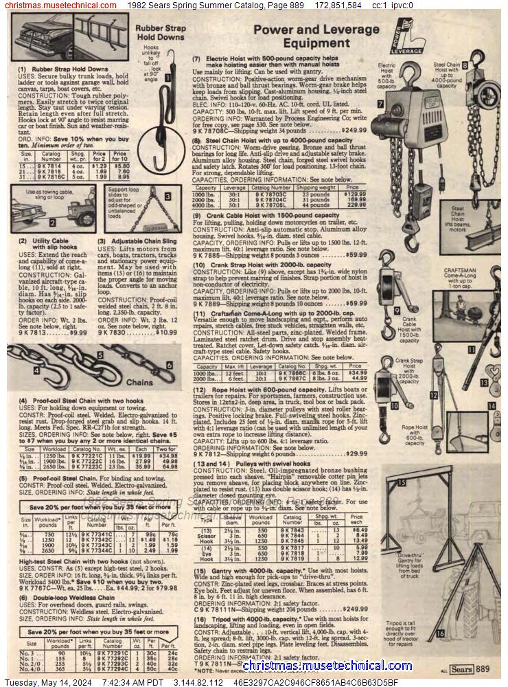 1982 Sears Spring Summer Catalog, Page 889