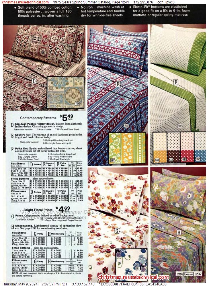 1975 Sears Spring Summer Catalog, Page 1241