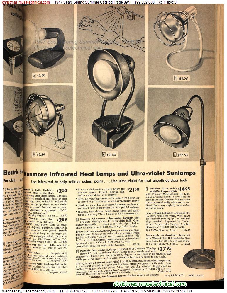 1947 Sears Spring Summer Catalog, Page 891