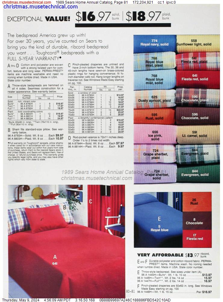 1989 Sears Home Annual Catalog, Page 81