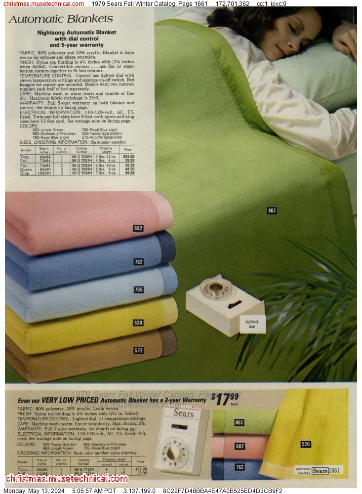 1979 Sears Fall Winter Catalog, Page 1661