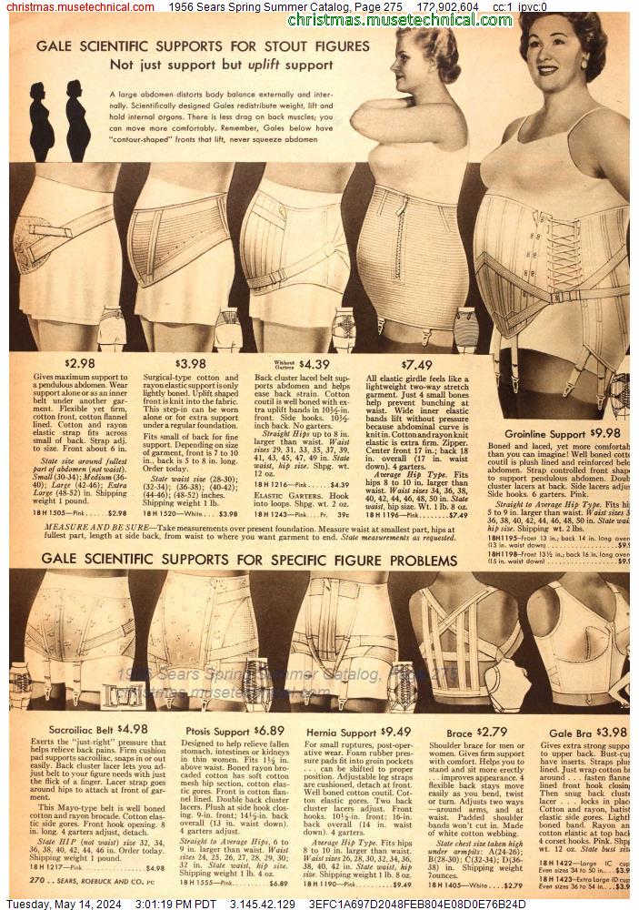 1956 Sears Spring Summer Catalog, Page 275