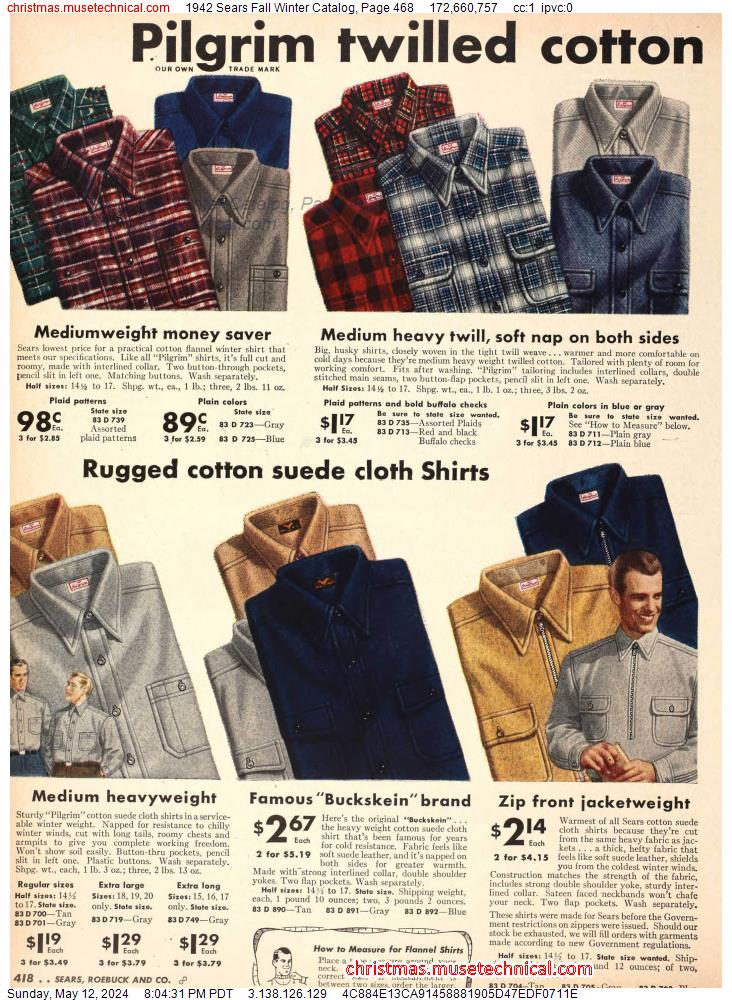 1942 Sears Fall Winter Catalog, Page 468