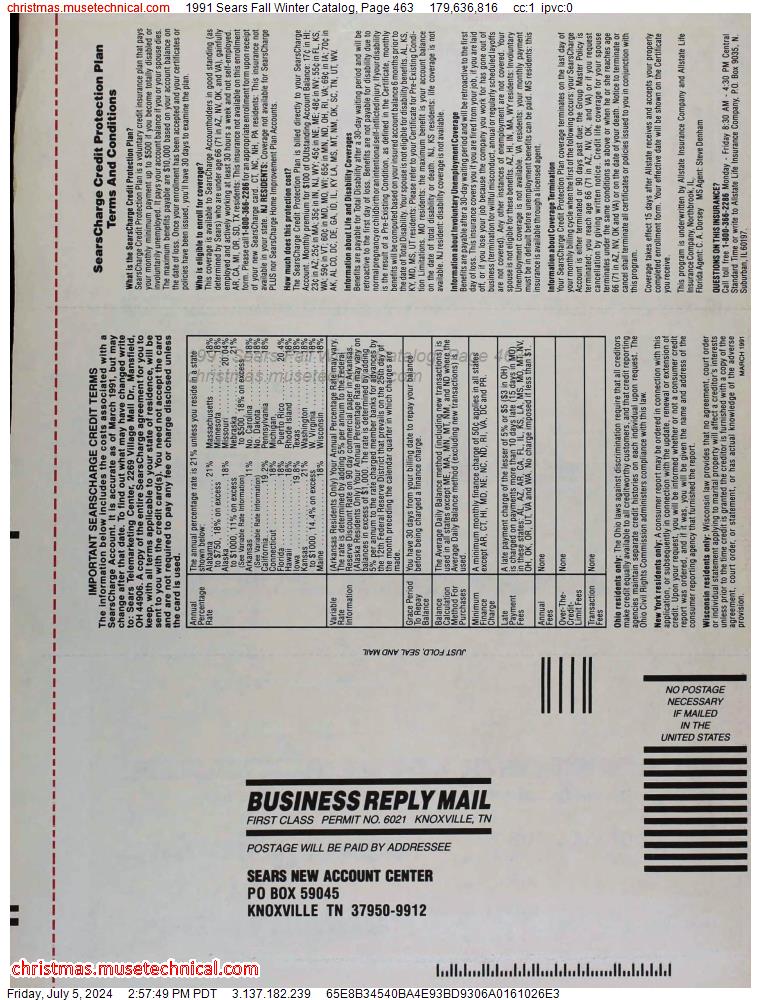 1991 Sears Fall Winter Catalog, Page 463