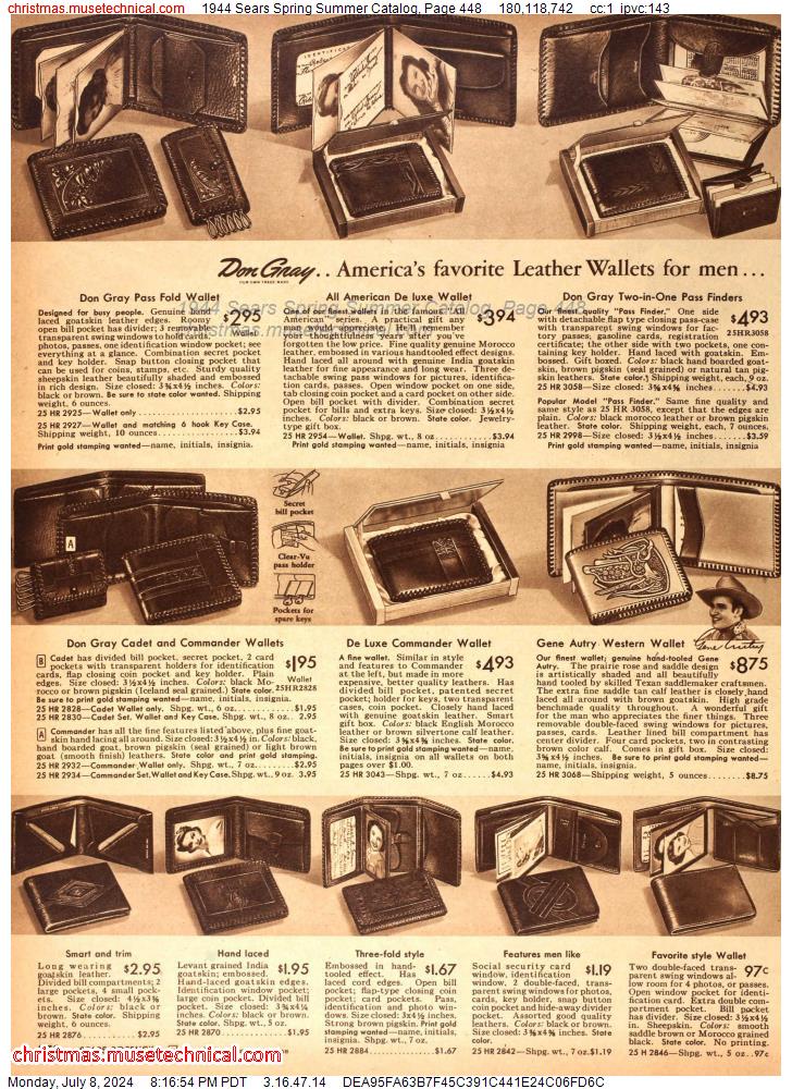 1944 Sears Spring Summer Catalog, Page 448