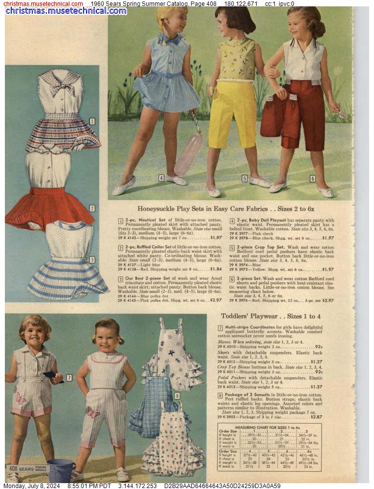 1960 Sears Spring Summer Catalog, Page 408