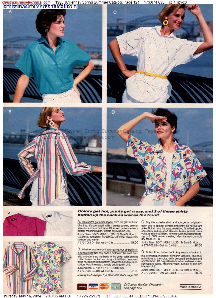 1986 JCPenney Spring Summer Catalog, Page 124