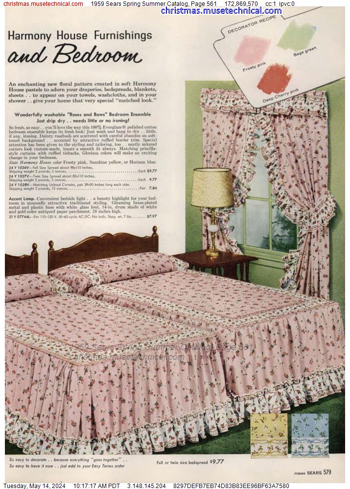 1959 Sears Spring Summer Catalog, Page 561