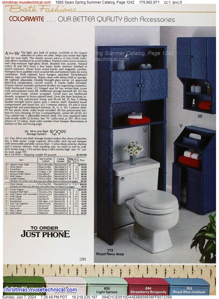 1985 Sears Spring Summer Catalog, Page 1242