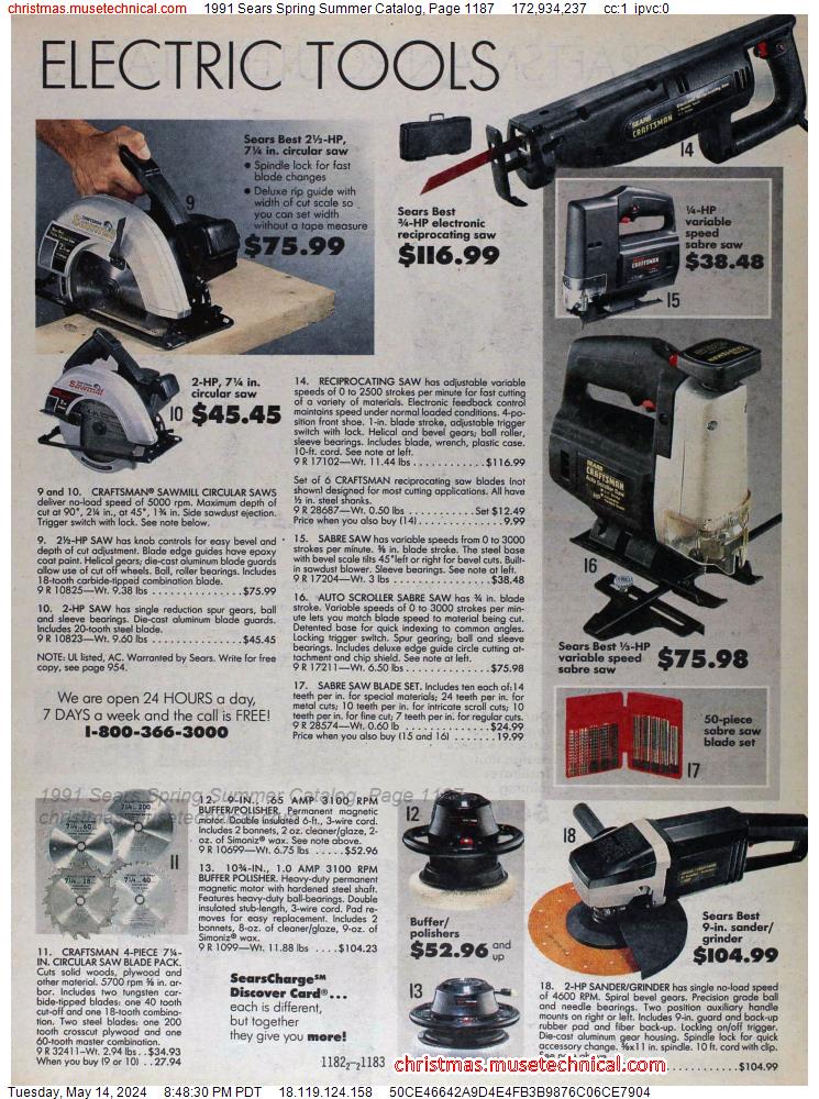 1991 Sears Spring Summer Catalog, Page 1187
