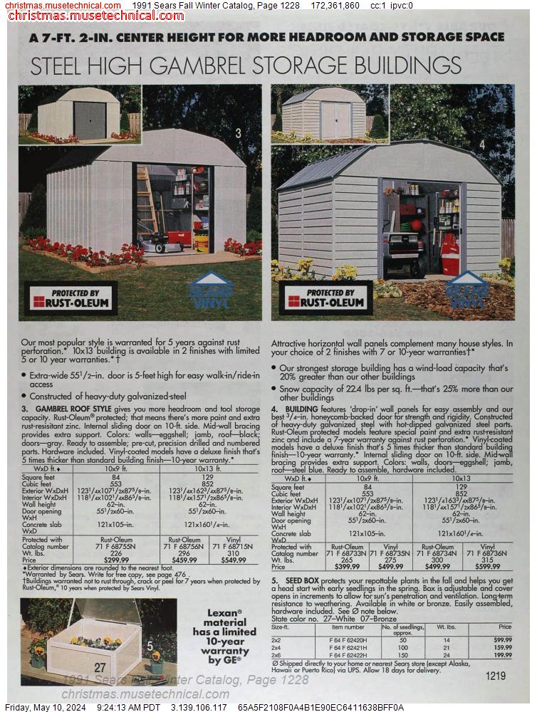 1991 Sears Fall Winter Catalog, Page 1228