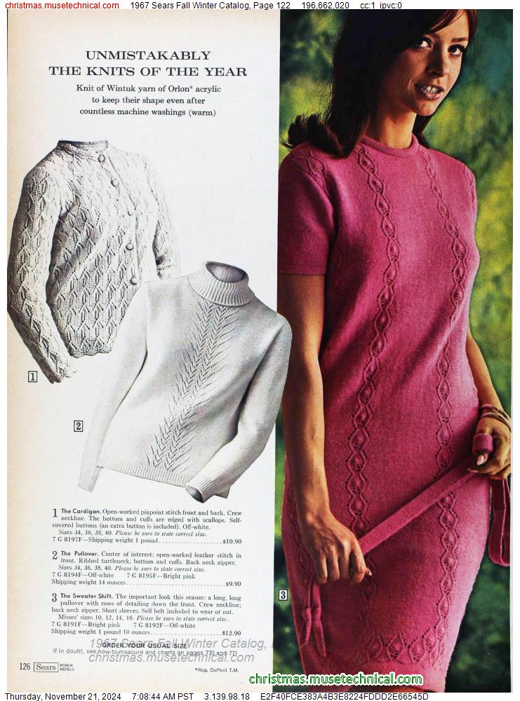 1967 Sears Fall Winter Catalog, Page 122